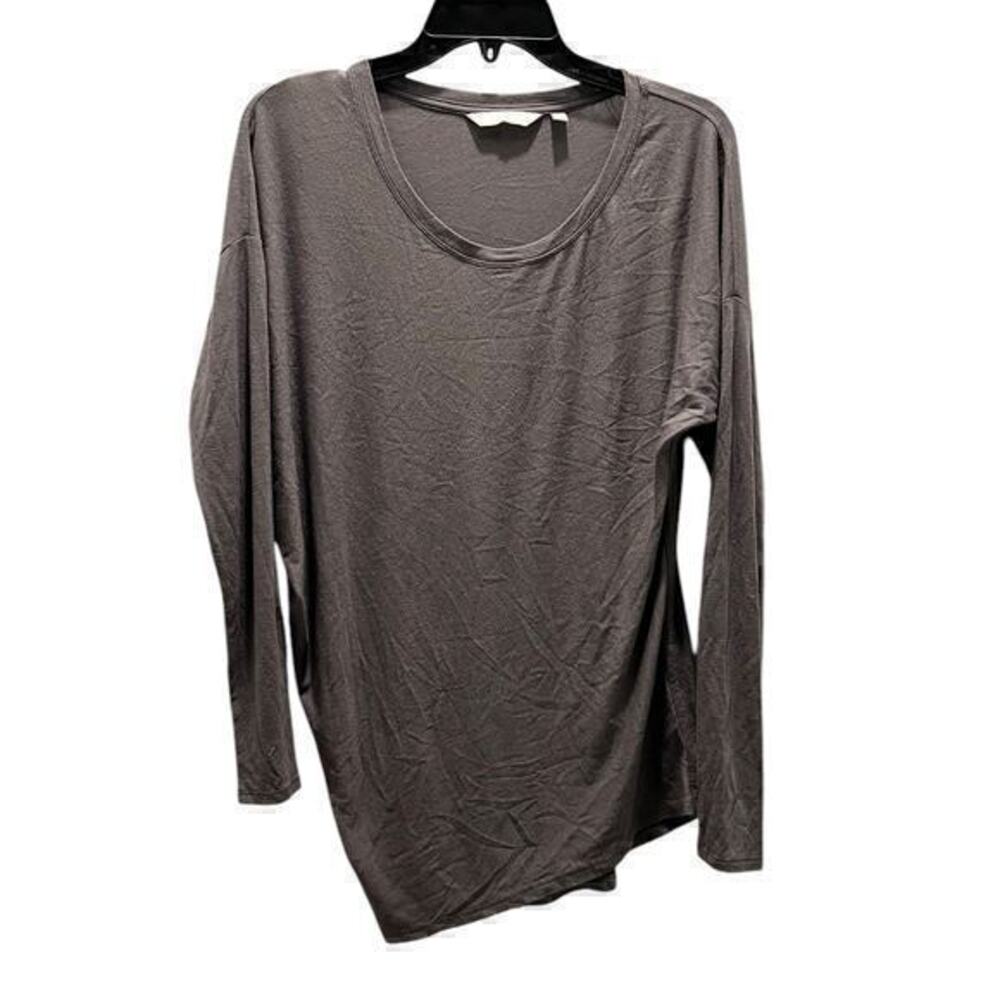 D8 Athleta threadlight gray scoop neck oversized asymmetrical hem NWOT